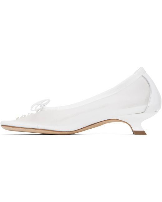 Simone Rocha Black Ssense Exclusive Bridal Capsule Embellished Flower Ballerina Heels