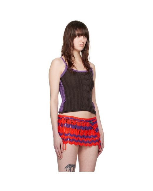 Edward Cuming Red Cable Camisole