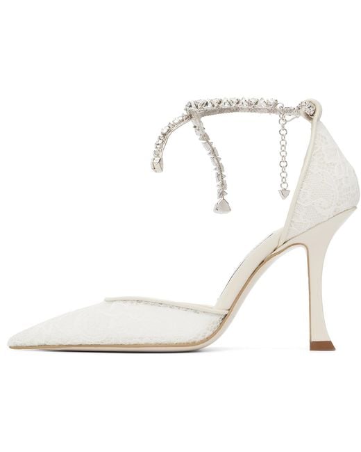 Jimmy Choo White Off- Stevie 100 Heels