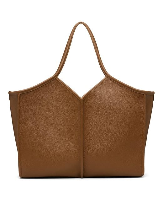 Hereu Brown Calella Medium Squared Tote for men