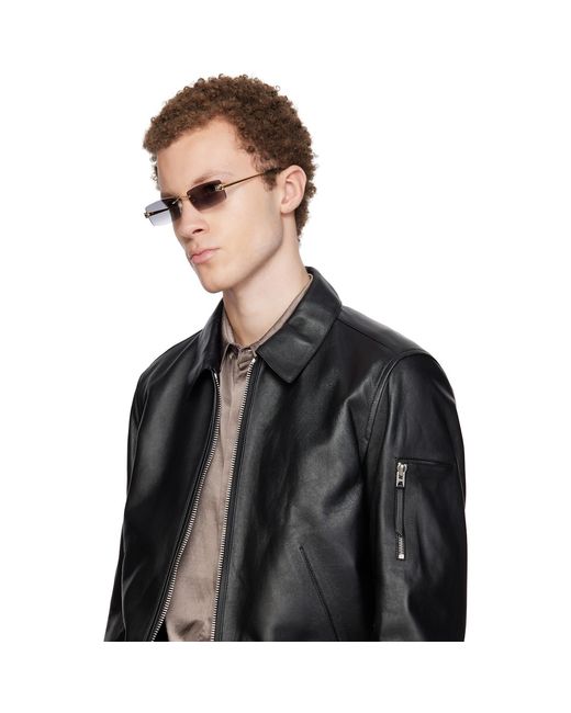 Cartier Black 'Panthère De Rectangular Sunglasses for men