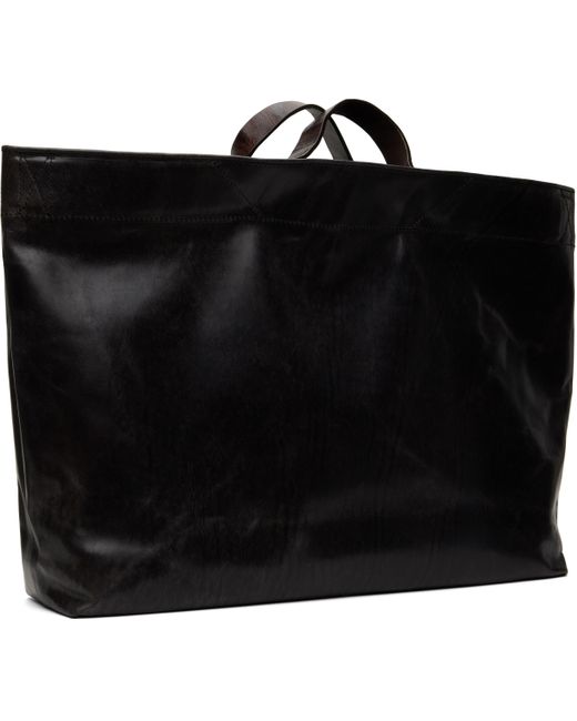 メンズ Our Legacy ブラック Oblong レザー トートバッグ Black