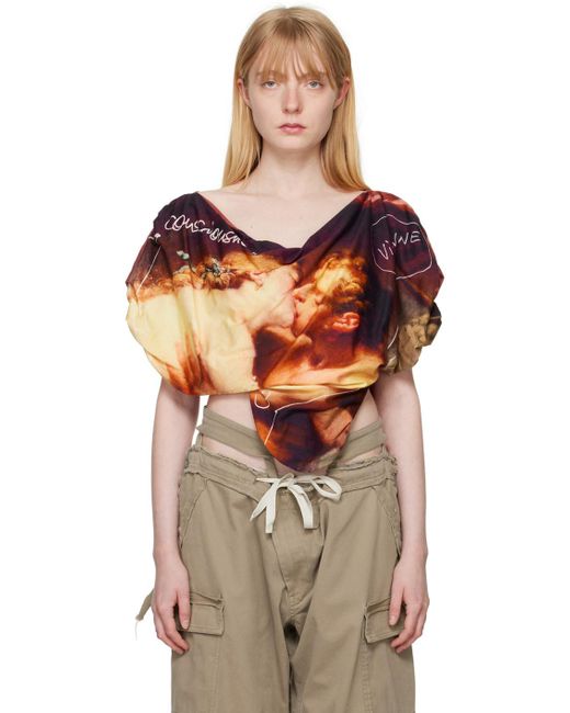 T-shirt en forme de cœur brun à image Vivienne Westwood en coloris Multicolor