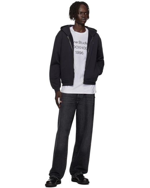 Acne Black Loose Fit 1991 Toj Jeans for men