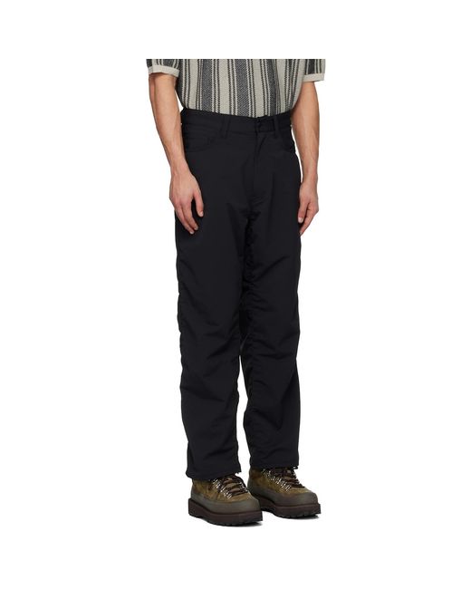 Nanamica Black Ooal Alphadry 5Pocket Trousers for men