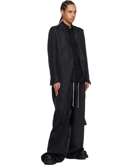 Rick Owens Black Hollywood Wide Bela Trousers for men