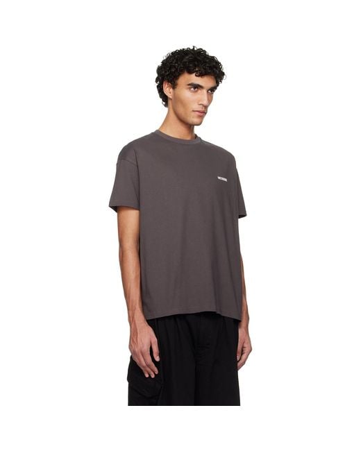 we11done Black Mini Logo T-Shirt for men