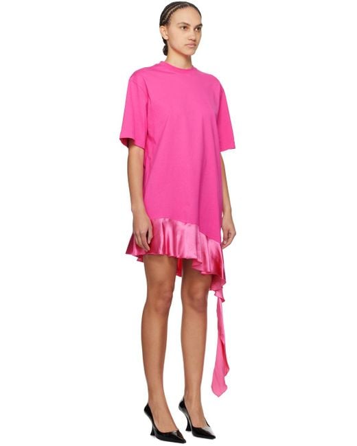 MSGM Pink T-shirt Minidress
