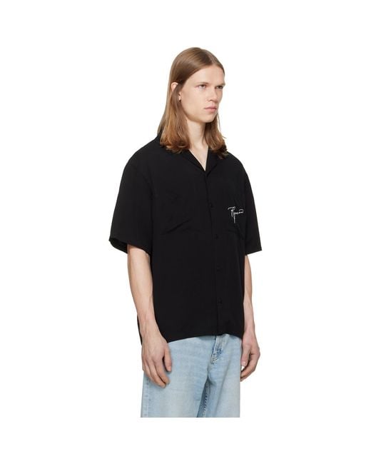 Represent Black 'Love And Kisses' Resort Shirt for men