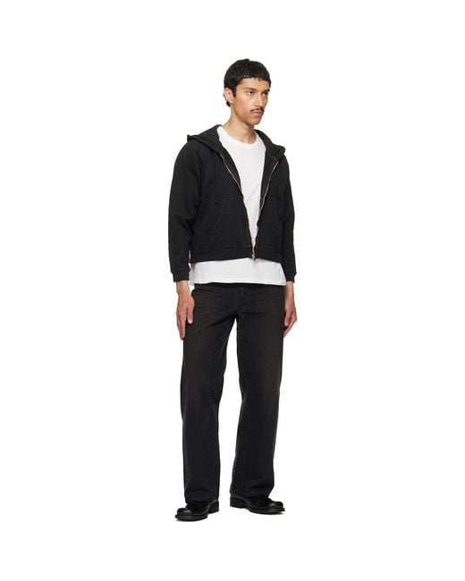 Second/Layer Black Rola Zip Hoodie for men