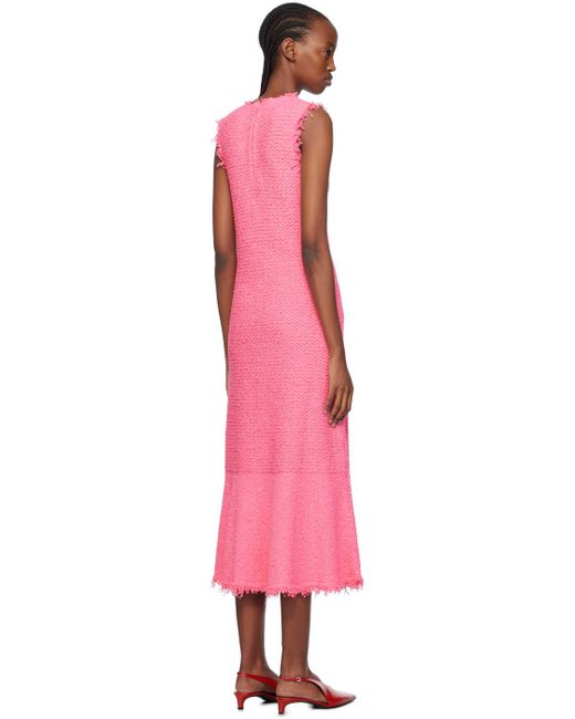 Jil Sander Pink Sleeveless Midi Dress