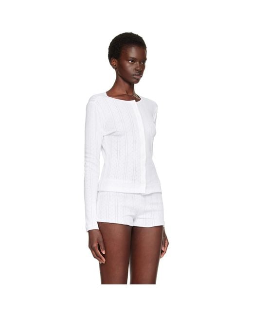 Cou Cou White 'The Cardigan' Cardigan