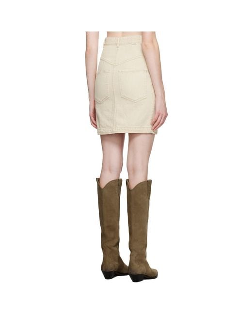 Isabel Marant Natural Sabel Denim Miniskirt