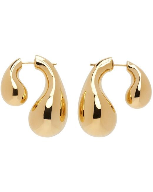 Bottega Veneta Black Gold Drop Earrings