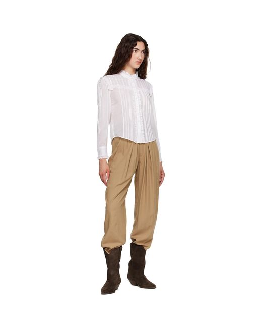 Isabel Marant White Lonzie Blouse