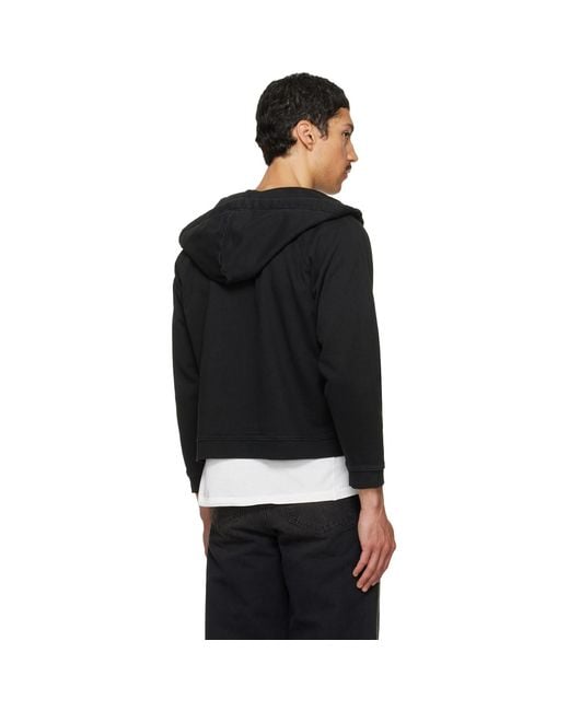 Second/Layer Black Rola Zip Hoodie for men