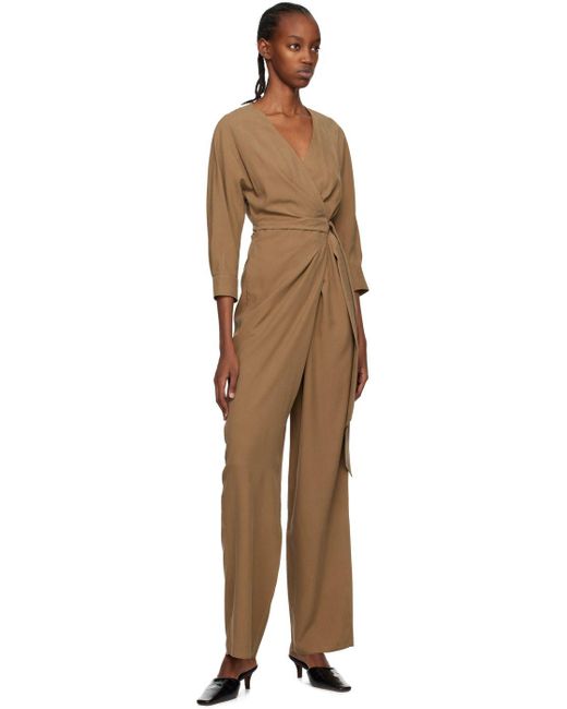 FULL LENGTH GABARDINE JUMPSUIT - Dark khaki