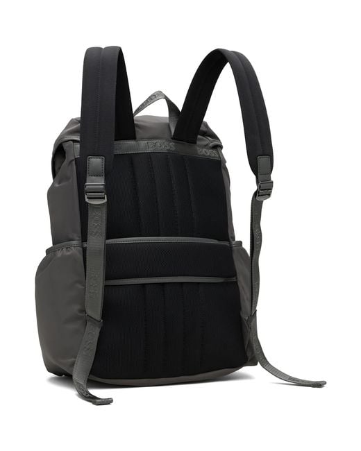 Boss Black Double B Monogram Twill Backpack for men