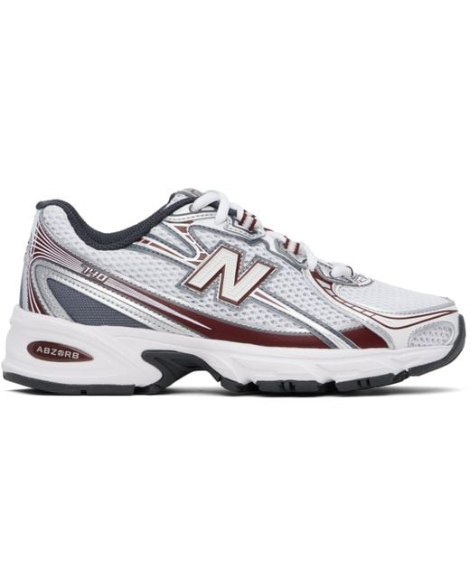 New Balance Black Burgundy 740 Sneakers