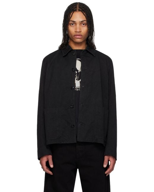 Ann Demeulemeester Black Jakson Light Caban Jacket for men