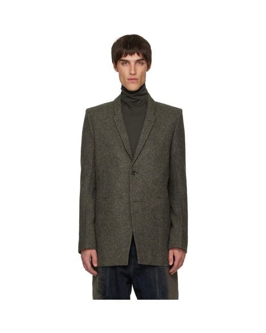 Rick Owens Black Khaki Concordians Runway Concordian Blazer for men