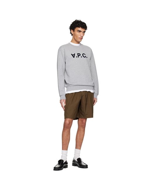 A.P.C. Gray Standard Grand 'Vpc' Sweatshirt for men