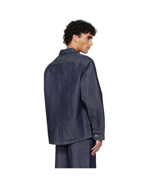 A.P.C. Blue Japanese Denim Jacket for men
