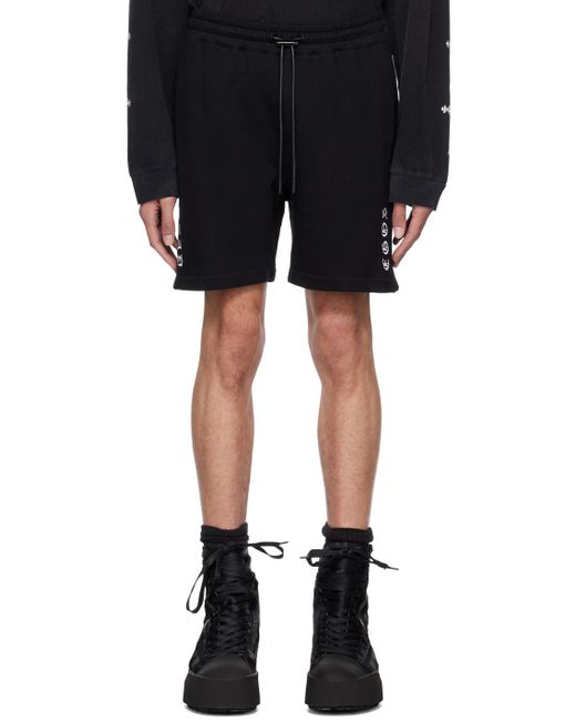 RTA Black Clyde Shorts for men