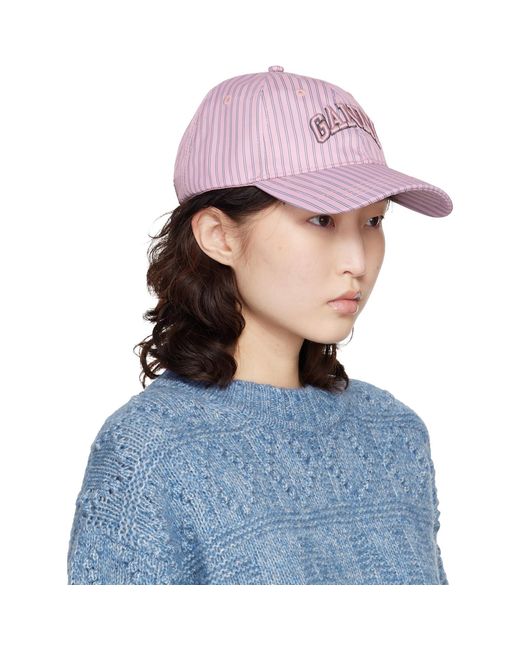Ganni Blue Printed Nylon Cap