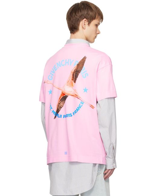 Givenchy Pink Flamingo T-shirt for men