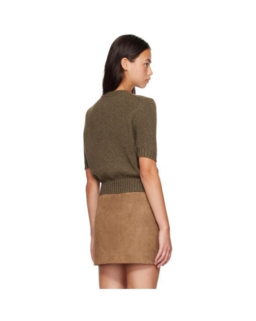 Khaite Brown Khaki Nora Cardigan