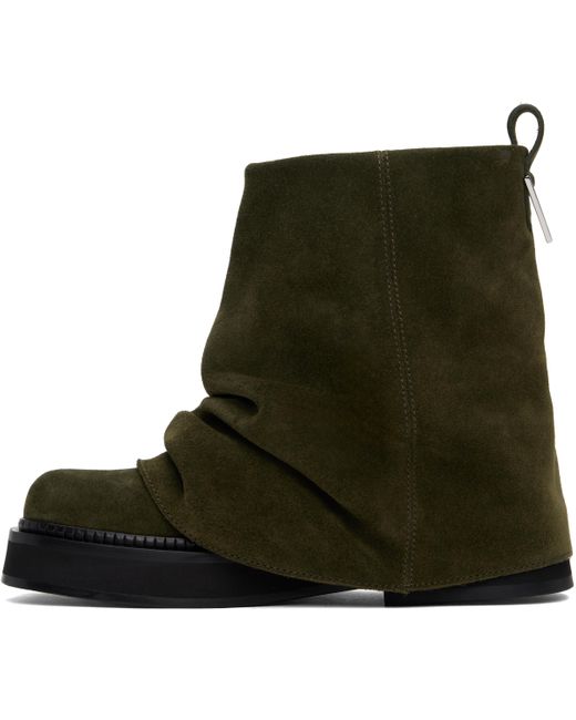 The Attico カーキ Mini Robin コンバットブーツ Green