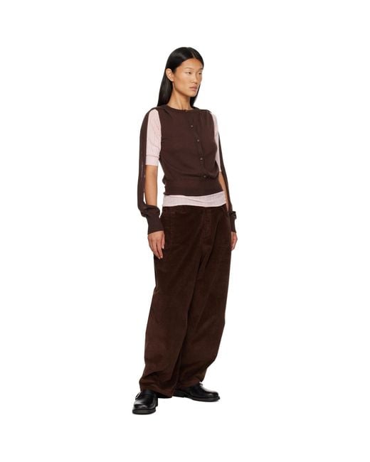 Kiko Kostadinov Brown Corella Double Sleeve Sweater