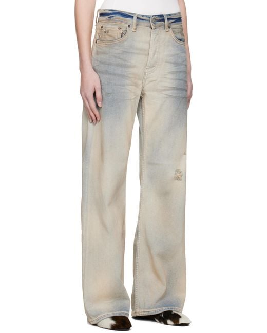 Acne White Loose Fit Jeans