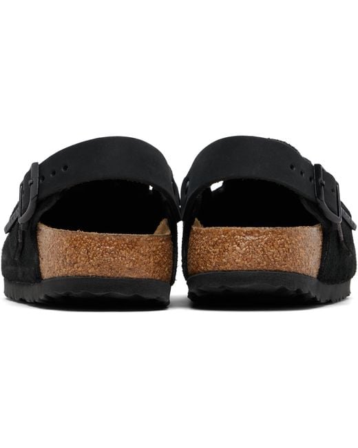 Birkenstock Black Regular Tokio Suede Loafers for men