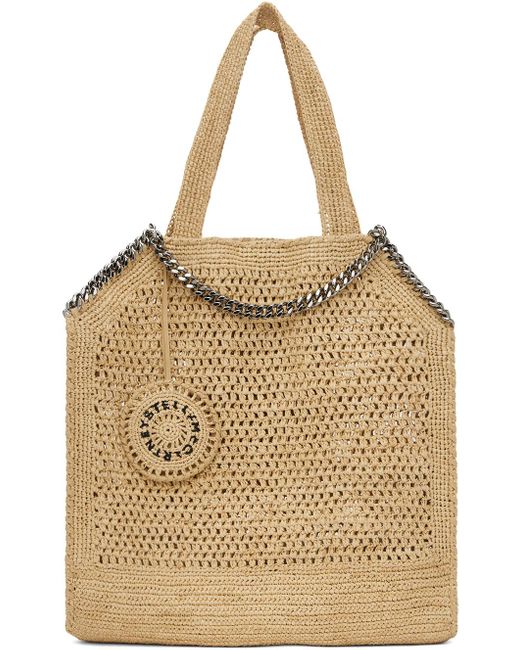 Stella McCartney Metallic Small Eco Crochet Raffia Tote