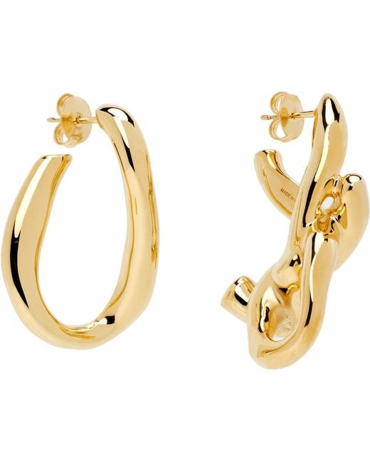 Givenchy Metallic Chain Link Asymmetric Earrings