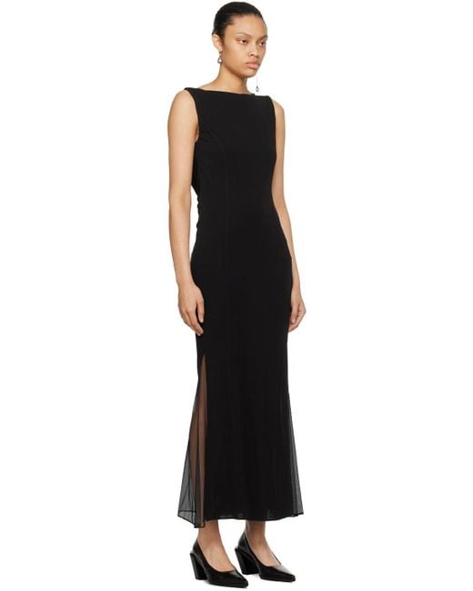 Helmut Lang Black Sheer Back Maxi Dress Lyst 7209