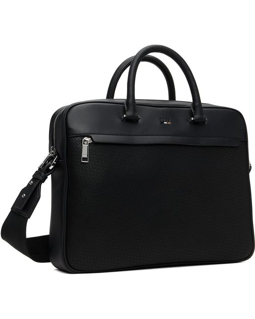 Boss Black Monogram Print Document Briefcase for men