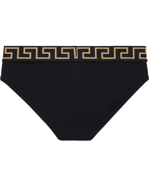 Versace Black Three-Pack Cotton-Jersey Briefs for men