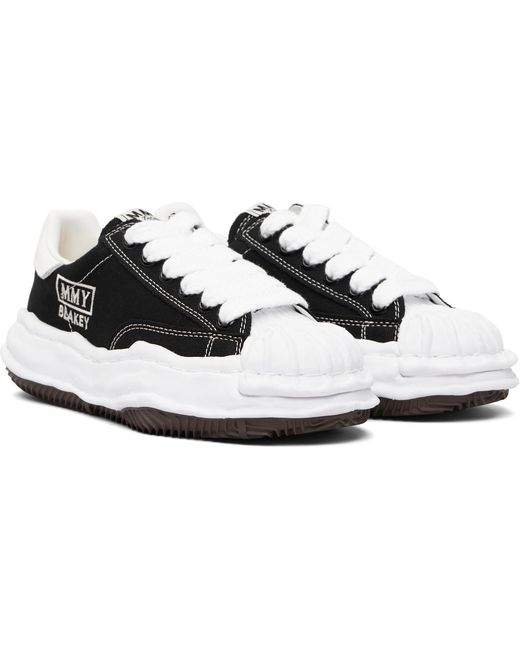 Maison Mihara Yasuhiro Black 'blakey' Og Sole Canvas Low-top Sneakers