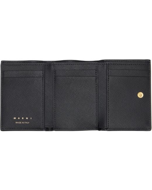 Marni Black Trifold Wallet for men