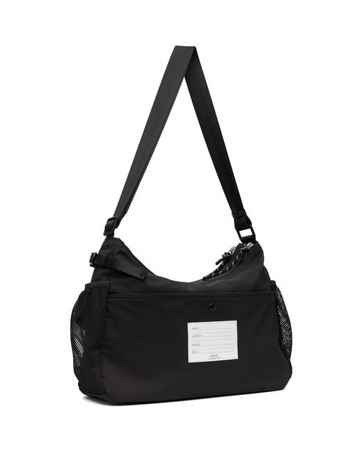 A.P.C. Black Trek Bag for men