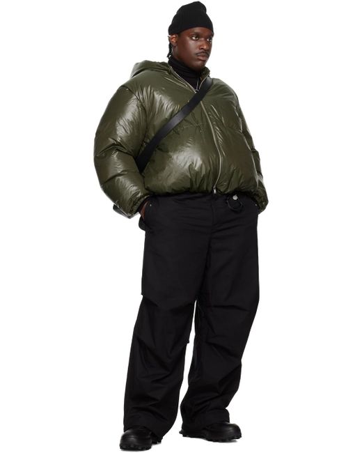 Jil Sander Black Ssense Exclusive Green Down Jacket for men