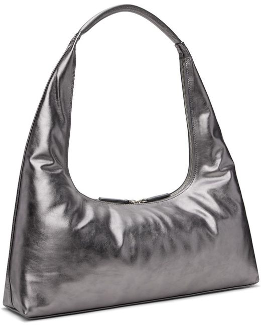 MARGE SHERWOOD Gray Leather Shoulder Bag