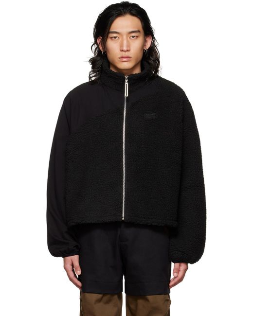 Spencer Badu Black Asymmetric Jacket for men