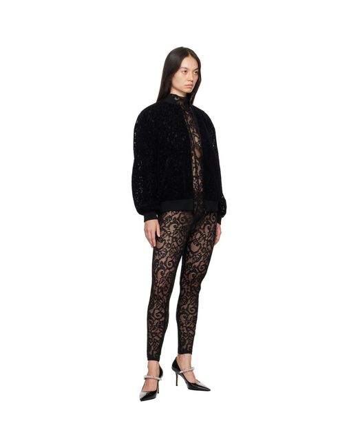 Moschino Black Lace Bomber Jacket