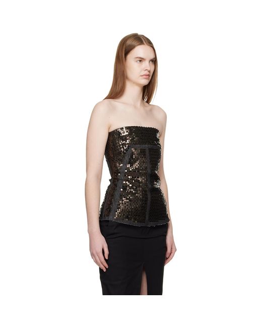 Rick Owens Black Temple Bustier Top
