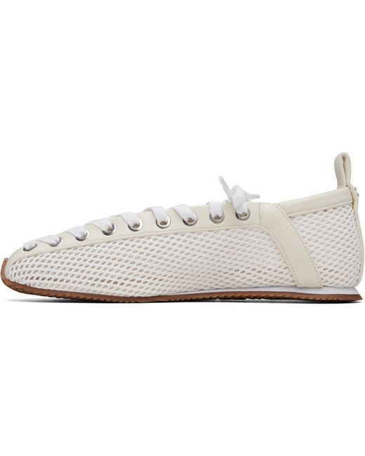Ganni White Mesh Sporty Ballerina Sneakers