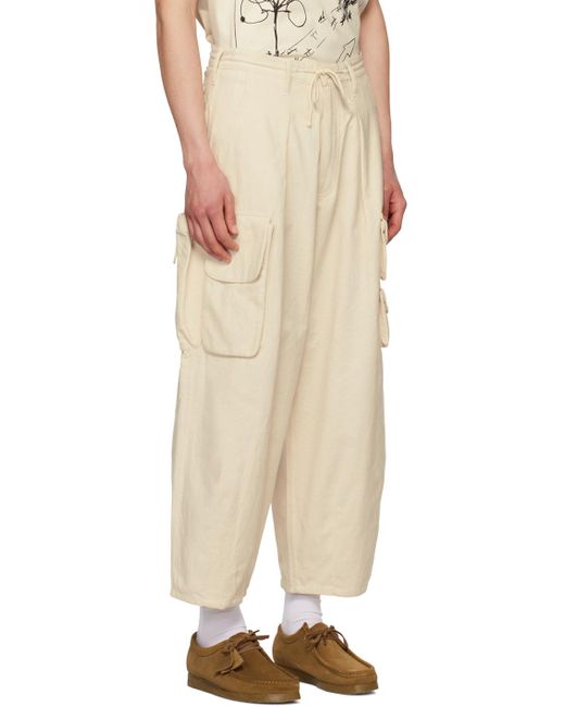 STORY mfg. Natural Off- Forager Cargo Pants for men